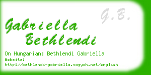 gabriella bethlendi business card